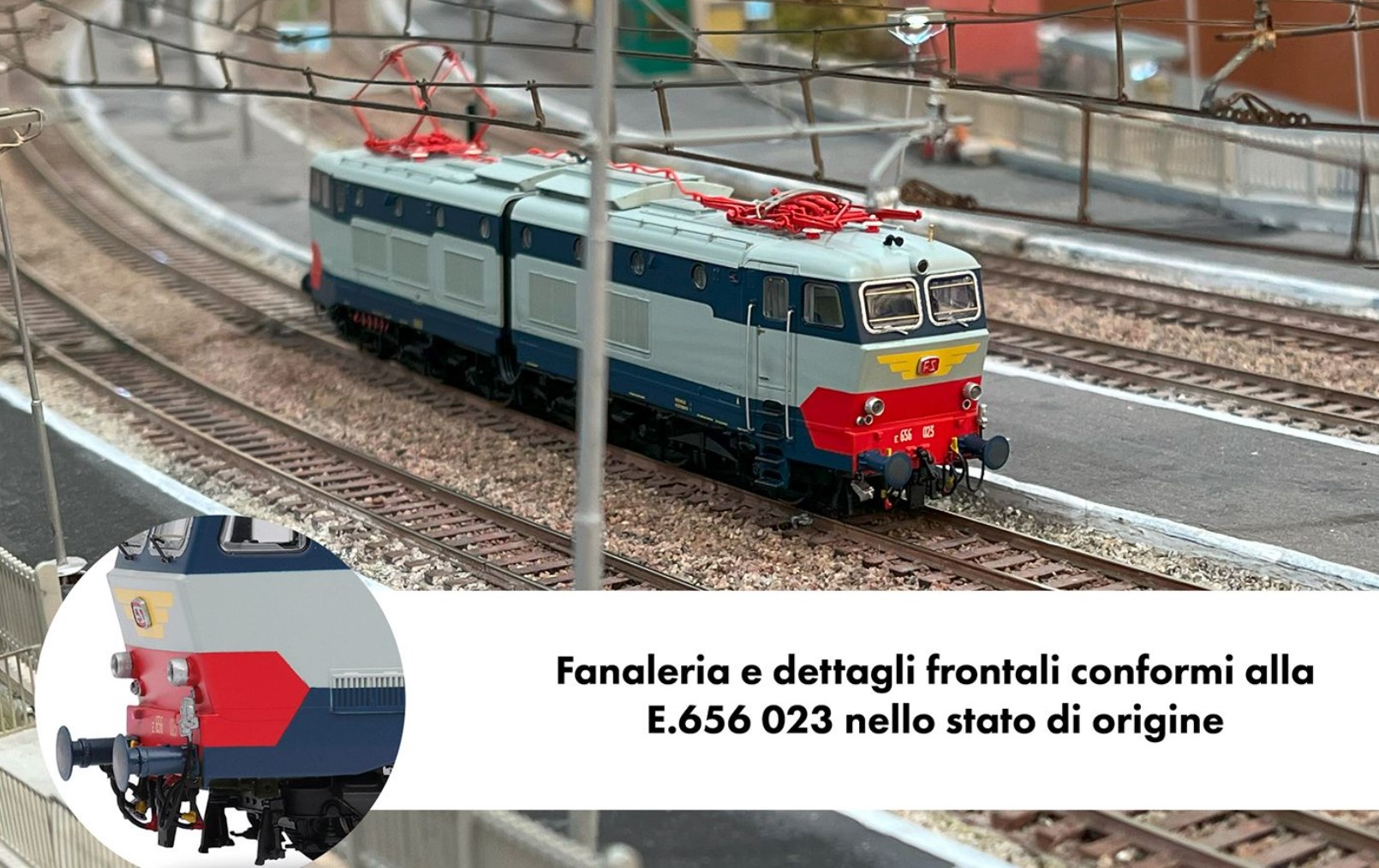 FS, 6-axle electric locomotive E.656 023, 1st series, original